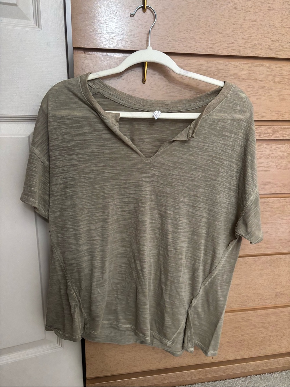 Relaxed V-Neck Short Sleeve Top